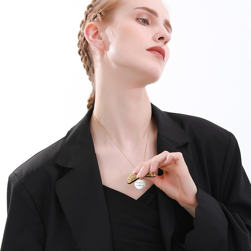 Sunflower Pendant Necklace