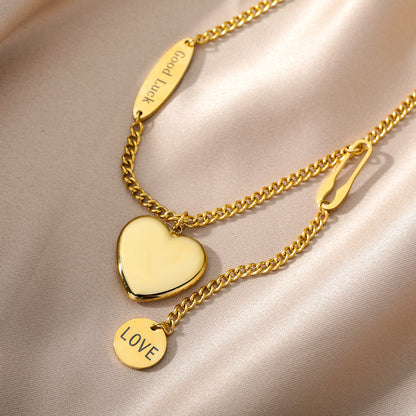 Multilayer Heart Pendant Necklaces
