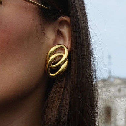 Twist Gold Earrings