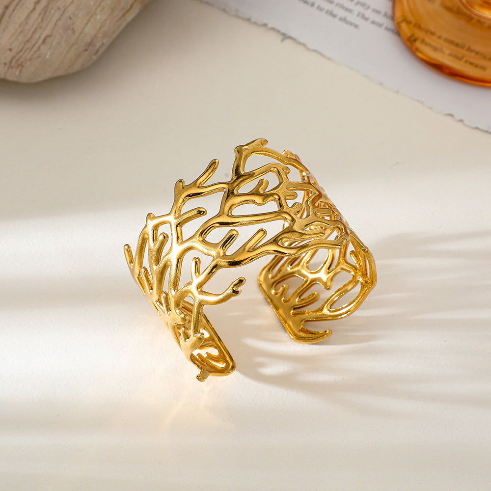 Open-End Flower Leaf Bracelet
