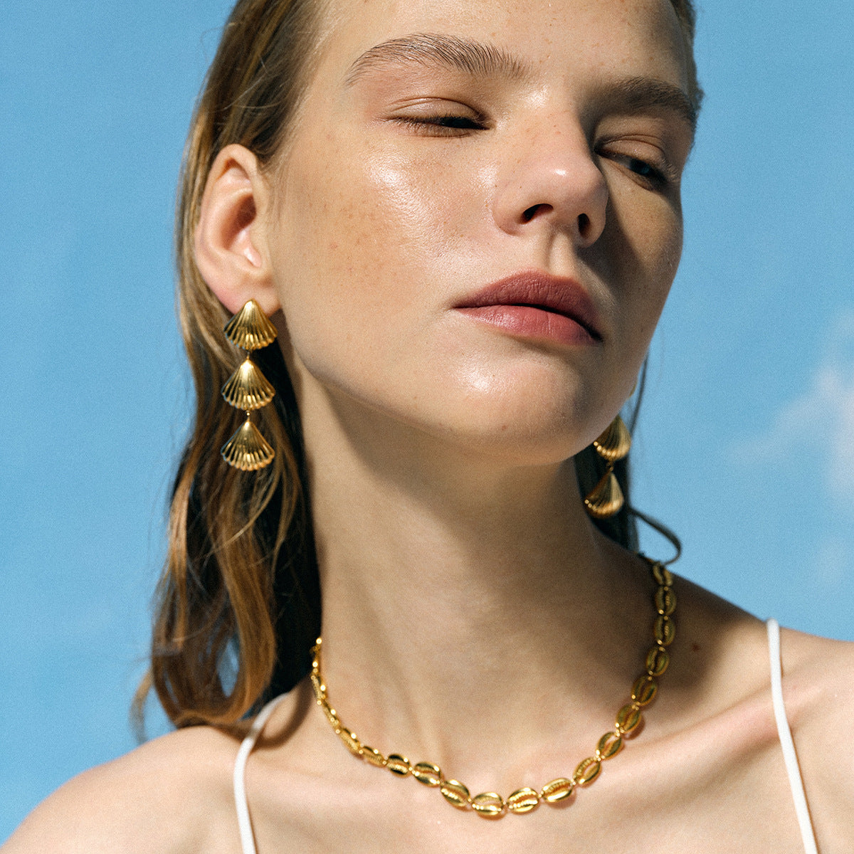 Pacifica Gold Seashell Necklace