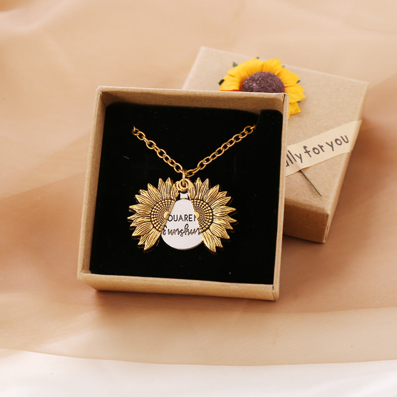 Sunflower Pendant Necklace