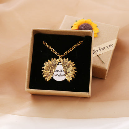 Sunflower Pendant Necklace