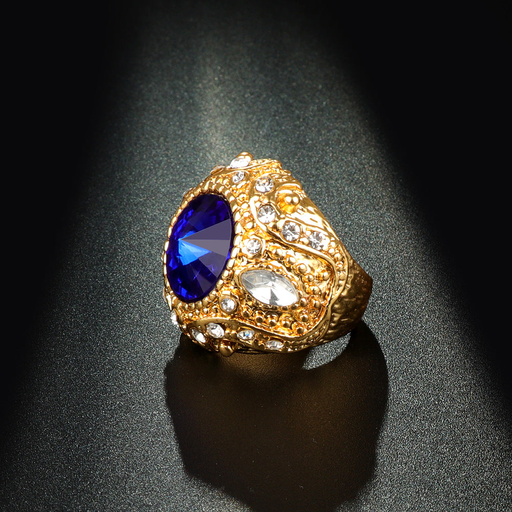 Retro Crown Ring Satellite Stone