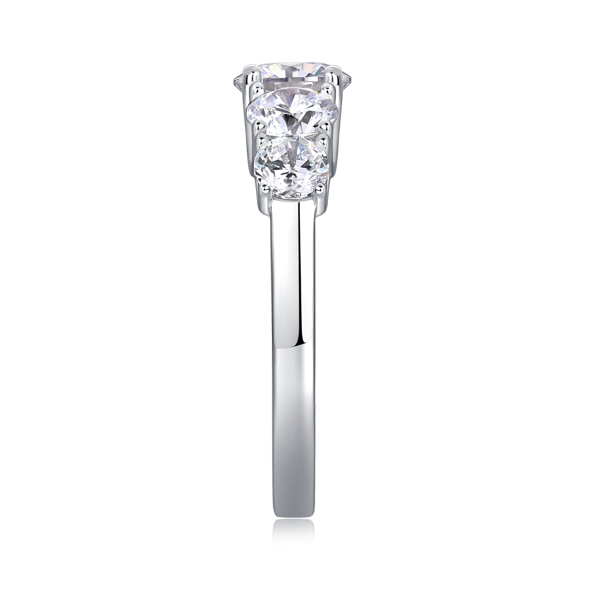 Premium Moissanite Diamond-Style Silver Ring