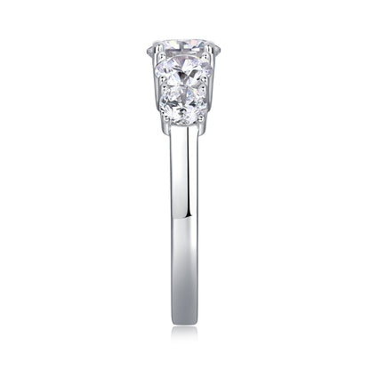 Premium Moissanite Diamond-Style Silver Ring