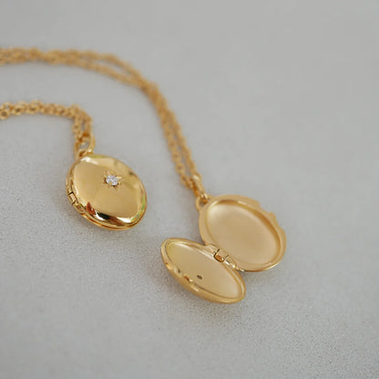 Rounded Lotus Locket Pendant