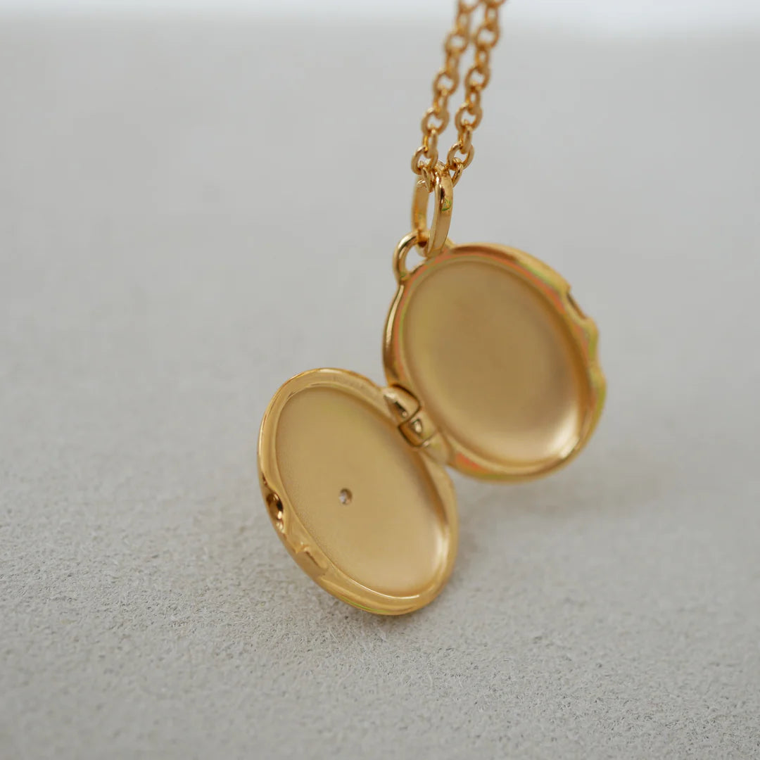 Rounded Lotus Locket Pendant