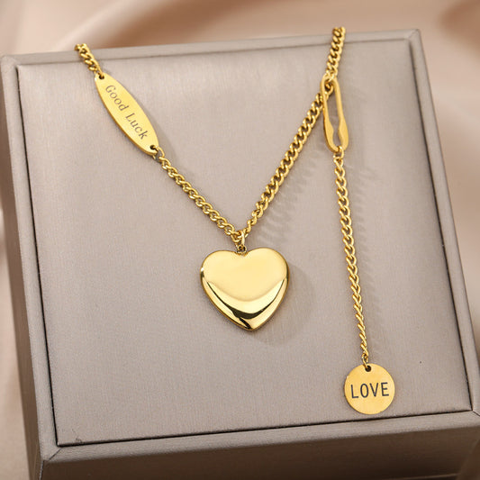 Multilayer Heart Pendant Necklaces
