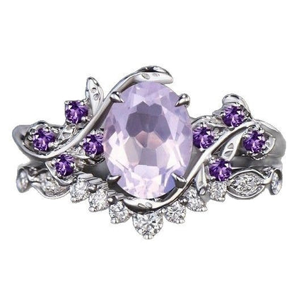 Women's Inlaid Amethyst Ring