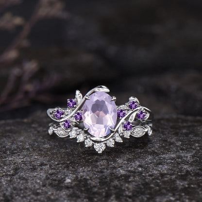 Women's Inlaid Amethyst Ring