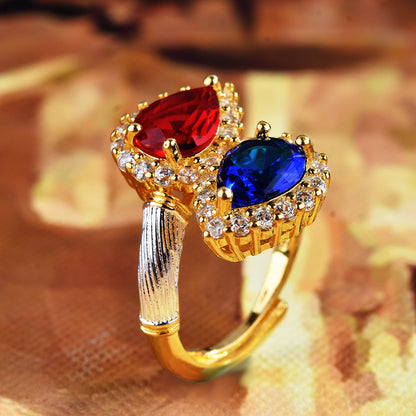 Vintage Brushed Two-tone Ring